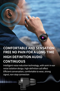 2024 New T95 Smart Watch TWS2 In 1 Bluetooth Earphones HIFI 9D Sound Quality With Built-In Speaker AI Voice Health Monitoring