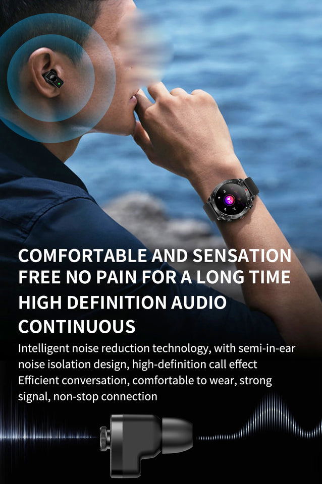 2024 New T95 Smart Watch TWS2 In 1 Bluetooth Earphones HIFI 9D Sound Quality With Built-In Speaker AI Voice Health Monitoring