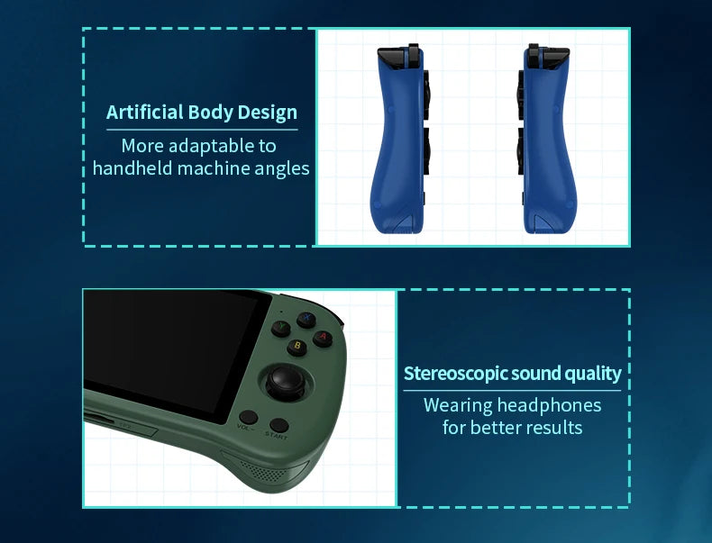 Powkiddy X55 5.5 inch IPS Screen Handheld Game Console Open Source RK3566 Retro Video Games Console Player Box Children's Gifts