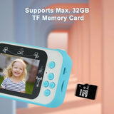 1080P Kids Digital Camera Dual Lens 2.4 Inch IPS Screen Interesting Games Birthday Christmas Gift for Boys Girls