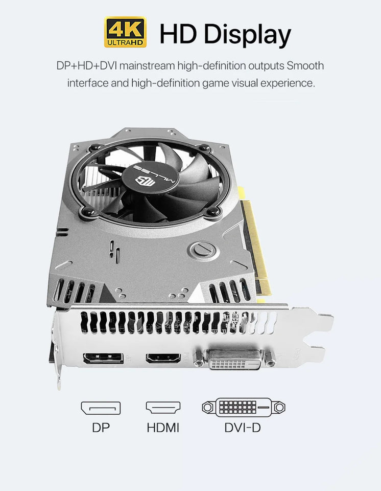 MLLSE AMD Radeon RX 550 4GB Placa De Video Graphics Card GDDR5 128bit PCI-E X16 HDMI DP DVI rx 550 4gb Desktop Gaming Video Card