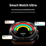 Zordai For Samsung Galaxy Watch Ultra GPS Track Smart Watch Men Amoled Always Display Body Temperature Clock BT Talk Smart Watch
