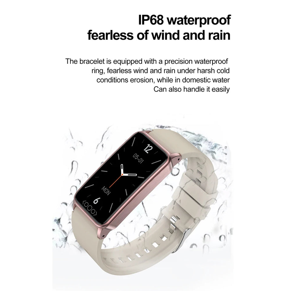 TK71pro Smart Watches For Men Women 1.47" Screen Fitness Tracker Heart Rate Blood Glucose Monitor IP68 Waterproof Smartwatch
