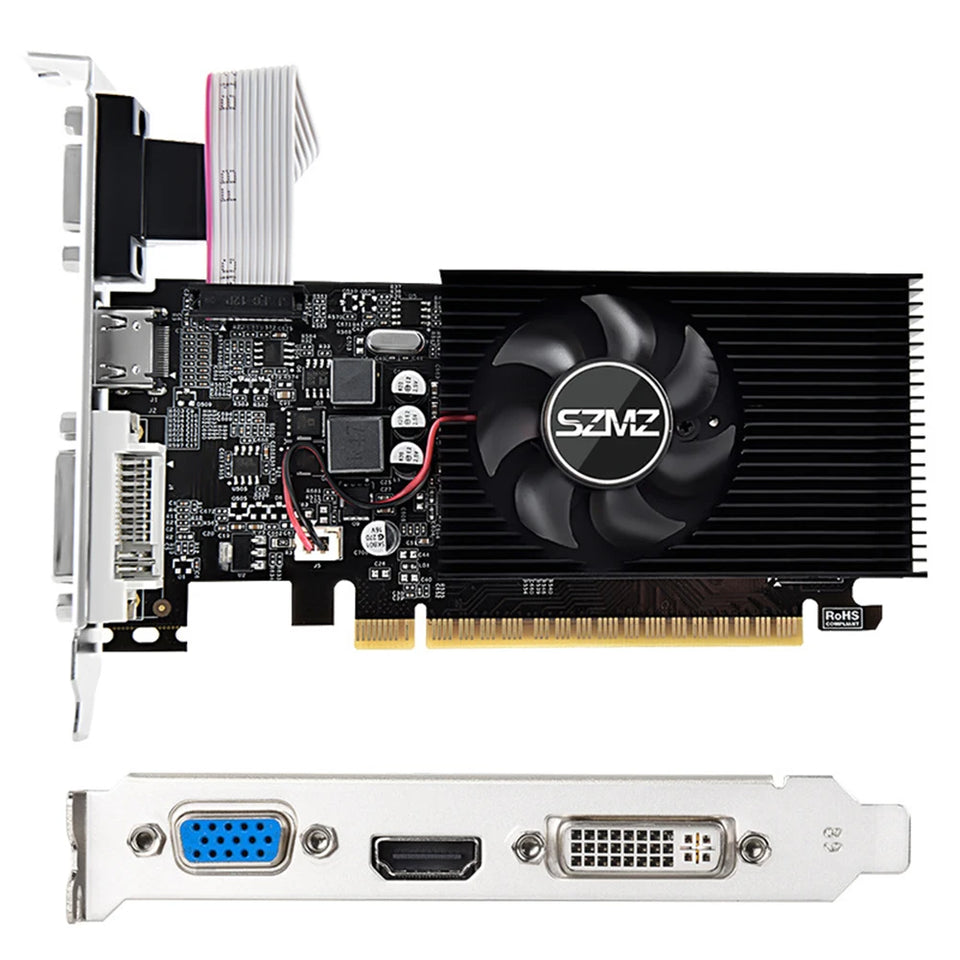 GT730 4GB DDR3 128Bit/64Bit Graphics Card with HDMI VGA DVI Port PCI-E2.0 16X Computer Graphics Video Card GT610 for Office/Home