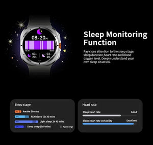 2024 New Watch Ultra GPS Track Smart Watch Men AMOLED Body Temperature Clock Sport Bluetooth Call Smart Watch For Samsung Galaxy