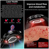 2024 New Non-invasive Blood glucose Smart Watch Blood pressure Blood lipids Uric acid AMOLED HD Screen Laser therapy Smartwatch