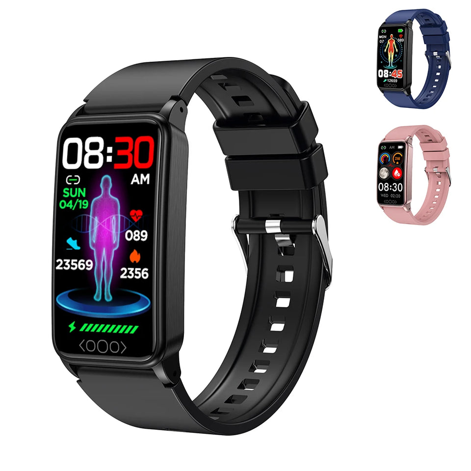 TK71pro Smart Watches For Men Women 1.47" Screen Fitness Tracker Heart Rate Blood Glucose Monitor IP68 Waterproof Smartwatch