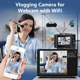 64MP Digital Photo Camera for Photography 4K Video Vlog Camcorder YouTube Webcam Cameras 18X Digital Zoom Camera 3" Flip Screen