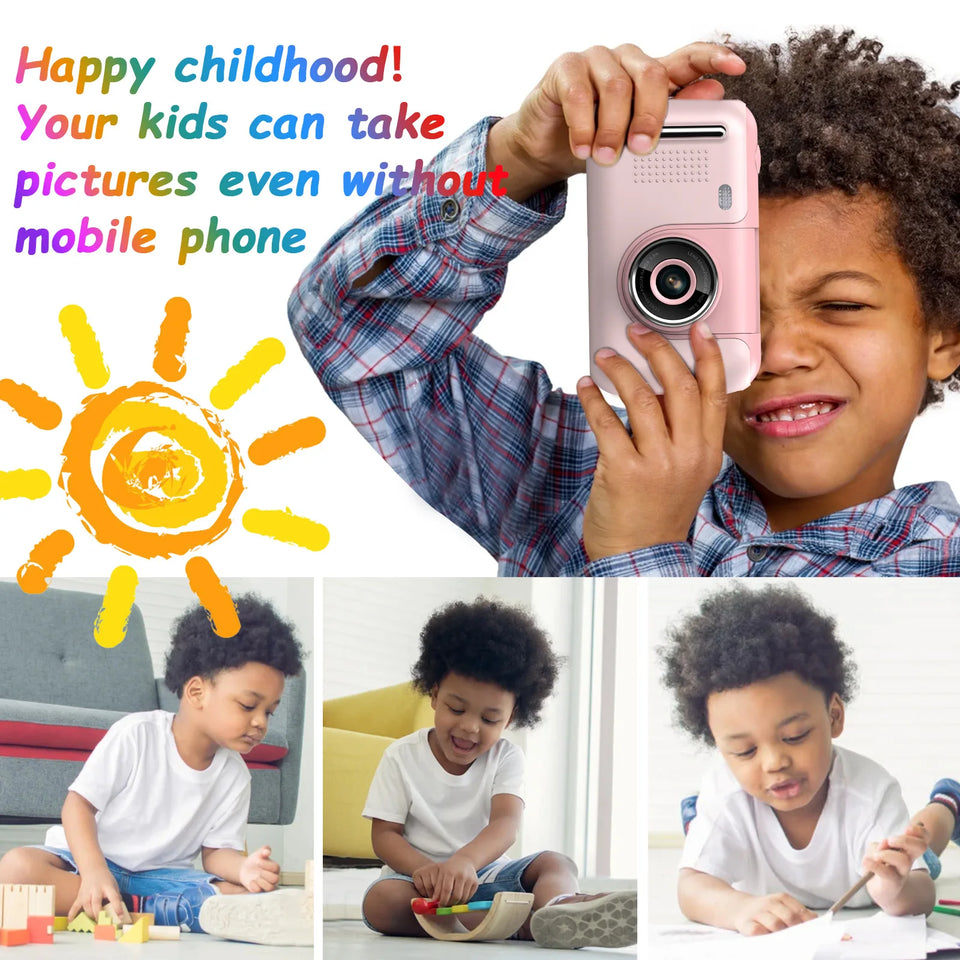 New Kids Camera 1080P Handheld 2.4 Inch HD Screen Childrens Digital Camera Video Recorder Toys for Kids Baby Girl Birthday Gift