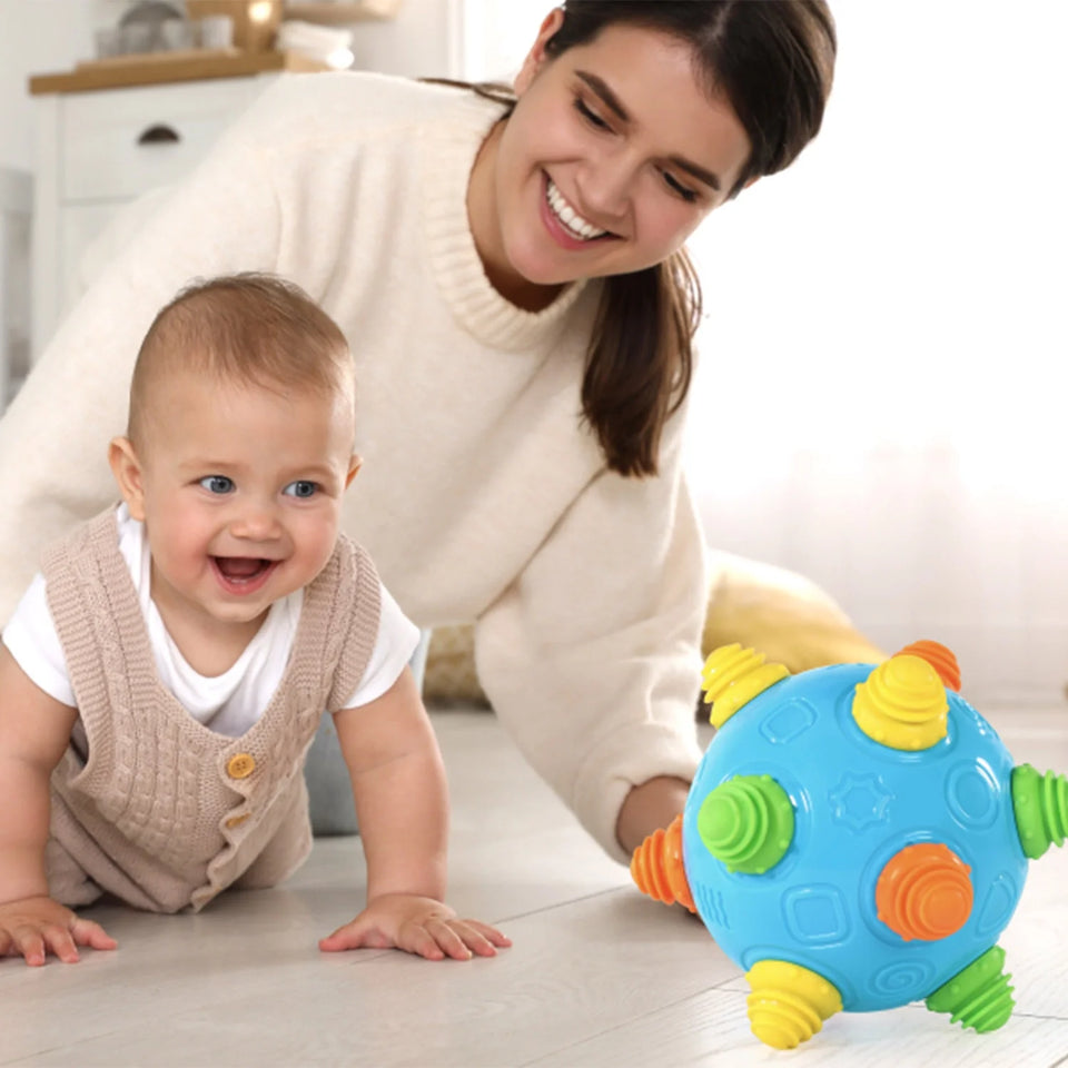Fixdono Toddlers Baby Music Shake Dancing Ball Toy, Bumble Ball for Babies, Move and Crawl Ball Toys for Kids, Bouncing Sensory Learning Ball Toys Ideal Gift for Baby Boys and Girls