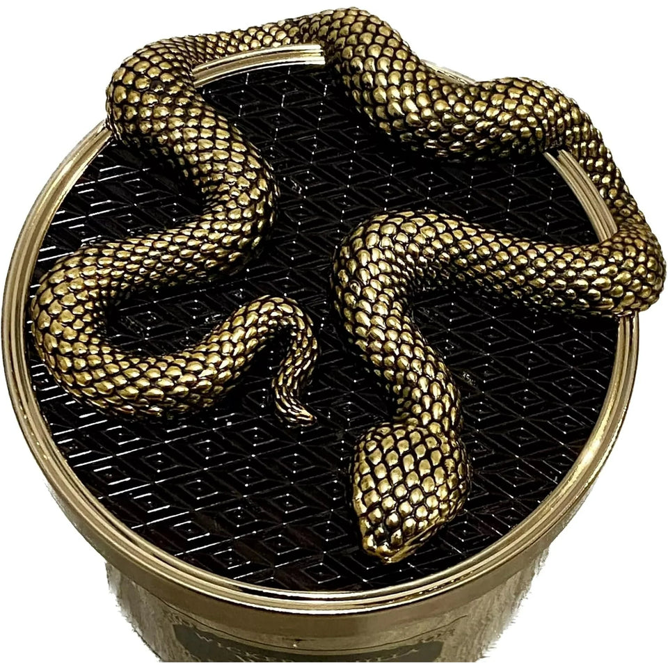Bath & Body Works Wicked Vanilla Woods Snake Lid 3 Wick Candle 14.5 Oz (Halloween)