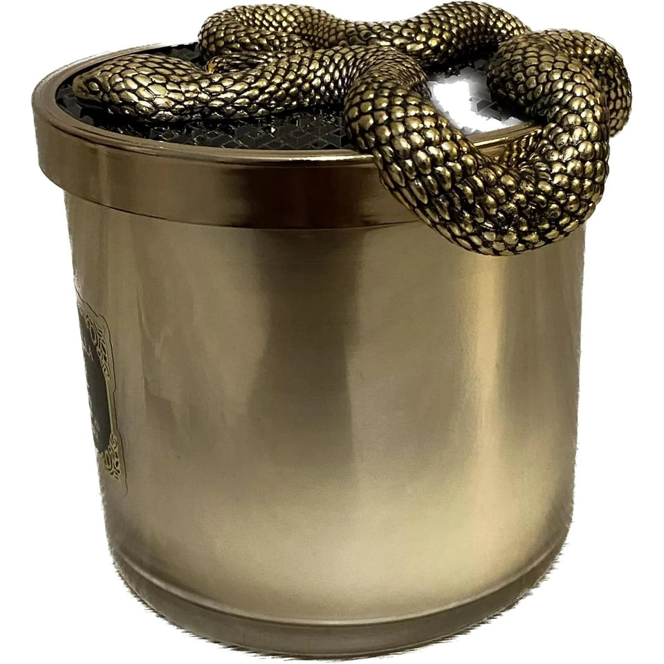 Bath & Body Works Wicked Vanilla Woods Snake Lid 3 Wick Candle 14.5 Oz (Halloween)
