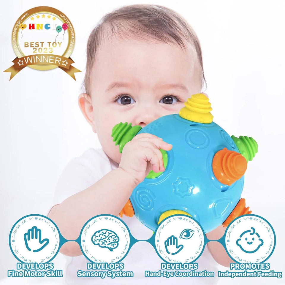 Fixdono Toddlers Baby Music Shake Dancing Ball Toy, Bumble Ball for Babies, Move and Crawl Ball Toys for Kids, Bouncing Sensory Learning Ball Toys Ideal Gift for Baby Boys and Girls