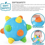 Fixdono Toddlers Baby Music Shake Dancing Ball Toy, Bumble Ball for Babies, Move and Crawl Ball Toys for Kids, Bouncing Sensory Learning Ball Toys Ideal Gift for Baby Boys and Girls